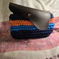 Three color crochet bag