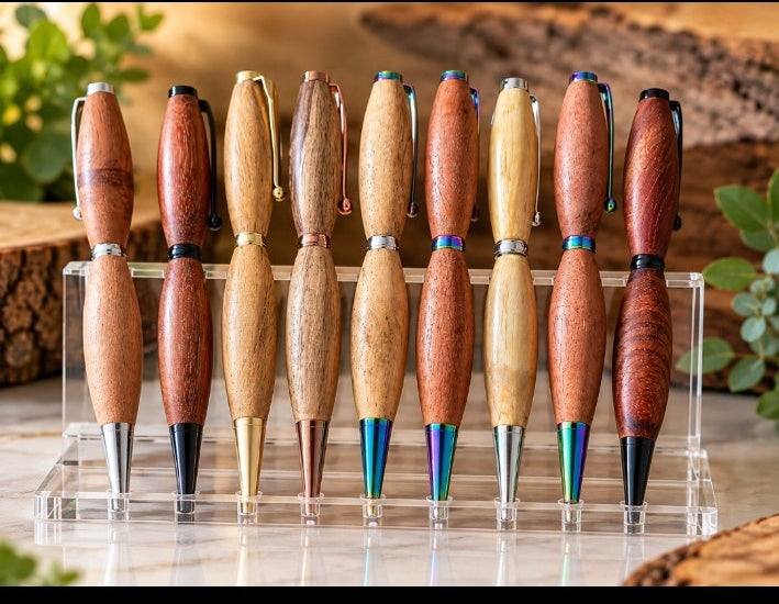 Colección de bolígrafos artesanales de madera